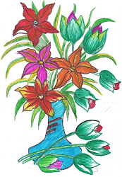 flower fabric designs paint pot desing cloth table painting craft sketch embroidery