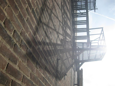 metal ladder escape stairs, emergeycy rail