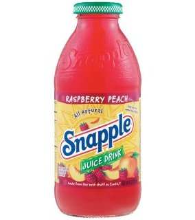 snapple, raspberry peach juice drink, still make snapple