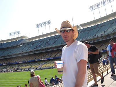 LA Dodgers stadium, center field, game