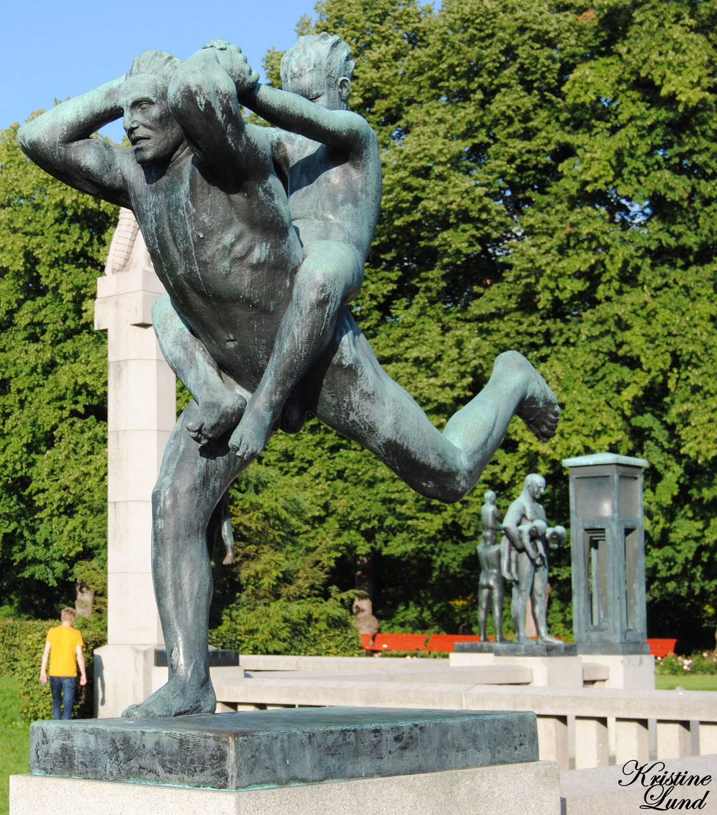Kristine's fotoblogg: Tur til Oslo 27. - 30. juli; Vigelandsparken