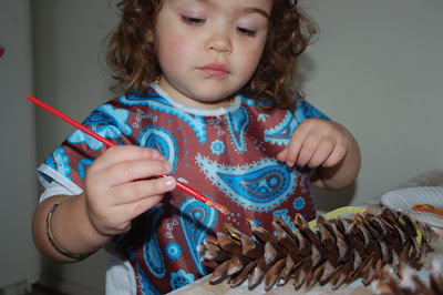 Toddler Pinecone Painting Craft