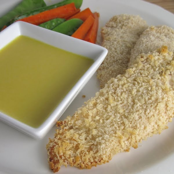 Kitchen Trial and Error baked panko chicken tenders with honey mustard