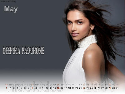 New Year 2011 Calendar, Deepika Padukone Desktop Wallpapers