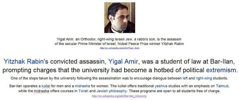 Yigal Amir, Yitzhak Rabin's convicted assassin,was a student of law at Bar-Ilan.