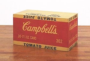 [300px-Campbell's_Tomato_Juice_Box._1964._Synthetic_polymer_paint_and_silkscreen_ink_on_wood.jpg]