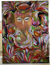 acrylic lord canvas ganesha painting thing beauty