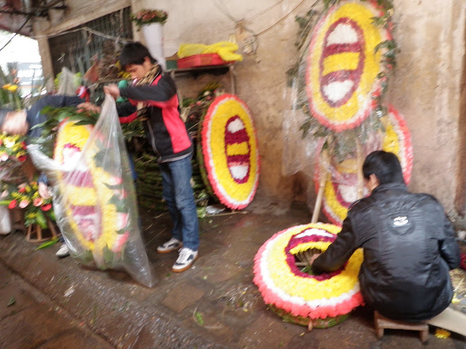 Marche Hanoi - deco de fleurs fraiches