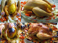 poulet roti cru et cuit