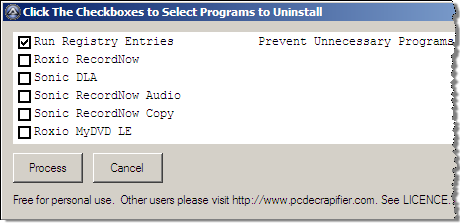 remove pre-installed software programs