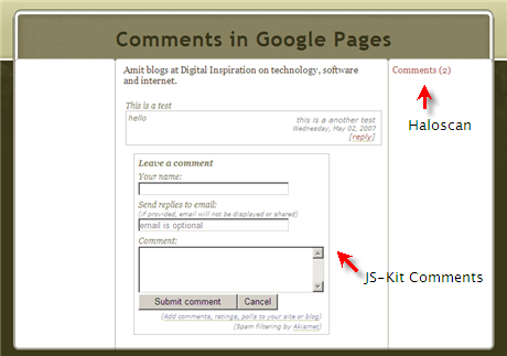 Integrate Visitor Comments inwards Google Webpages New Hope Let Visitors Leave Comments on your Google Pages or Geocities Website