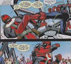 deadpool spider spiderman funny comic strength comics scans uncannycomicbookscans proportionate marvel spideypool peter uncanny would parker wade
