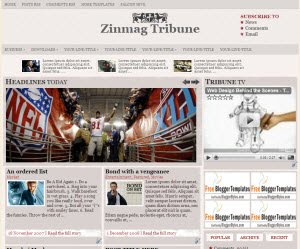 Zinmag Tribune Blogger Template