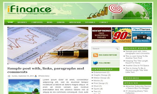 iFinance Blogger Template