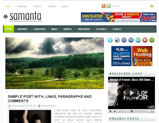 Samanta Blogger Template