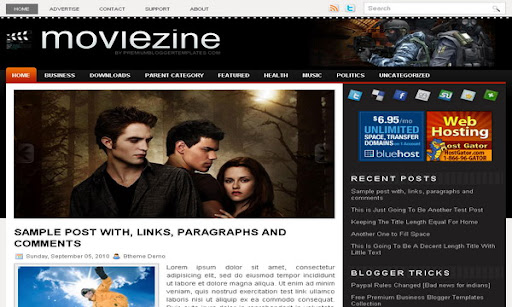 MovieZine Blogger Template