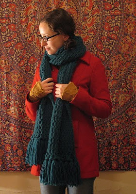 Cabled Hot Water Bottle Cover Pattern &amp; Cabled Scarf Pattern