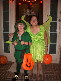 Peter Pan and Tinkerbell Ready to Trick or Treat