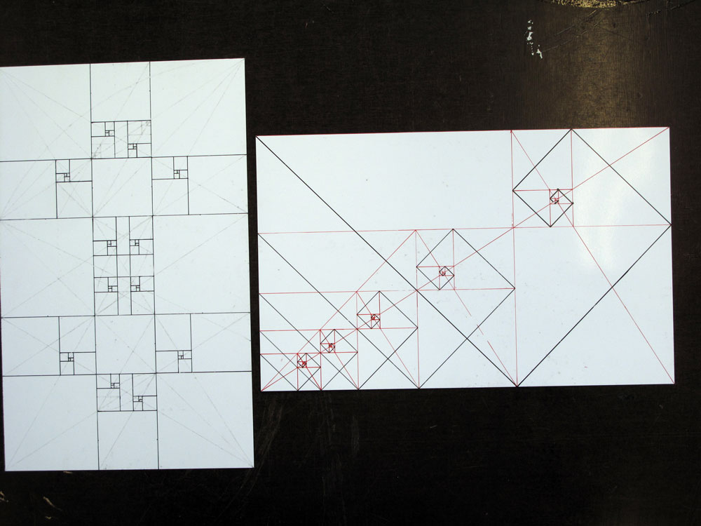 Surface Research: continuing drawing with golden ratio