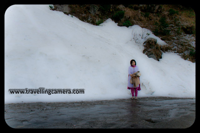 Dalhousie, Himachal Pradesh,  Snow,When I headed out for Dalhousie, I had no idea that a surprise awaited me. SNOW. My first ever!! Here are some pics.Freshly fallen Snow with Tyre Tracks. It was Slippery. I had to be very careful. My guide duly warned me of the dangers.Bright-Colors Look Incredible against the black and white back ground. No wonder the Bollywood Actresses prefer do away with woollens when shooting in freezing cold. A huge pile of snow. Unlike the first picture, this was far more compacted and lookeda little muddy.It took a lot of courage to maintain a straight face in the chill.Couldn't take it any more and put the jacket back on. Wasn't done with the snow though and got some more pics clicked. Many of them didn't turn out to be good. But thankfully a handful came out alright.My guide told me that this was actually what is called a Nalla locally. It is so different from the Nallas in Delhi.Children playing around.