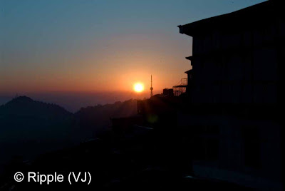 Posted by Ripple (VJ) : Main places to visit in Shimla Town: View from Sunset Point @ Mall Road