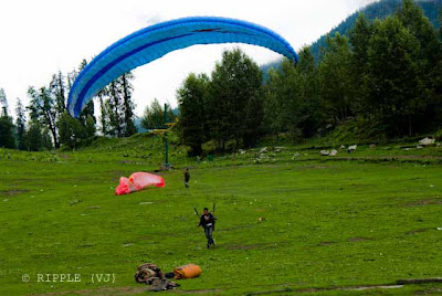 Solang valley is in Himachal Pradesh, India and is known for its summer and winter sports. The sports most commonly offered are parachuting, paragliding, skating and zorbing. Giant slopes of lawn comprise Solang Valley and provide it its reputation as a popular ski resort. A few ski agencies offering courses and equipment reside here and operate only during winters.Snow melts during the summer months and skiing is then replaced by zorbing (a giant ball with room for 2 people which is rolled down a 200 meter hill), paragliding, parachuting and horse riding. 13 kms. is a splendid valley between Solang village and Beas Kund. Solang valley offers the view of glaciers and snow capped mountains and peaks. It has fine ski slopes. The Mountaineering Institute has installed a ski lift for training purpose. Located here is a hut and guest house of the Mountaineering and Allied sports Institute, Manali. Now a few hotels have also come up. The winter skiing festival is organised here. Training in skiing is imparted at this place. Posted by Ripple (VJ) : ripple, Vijay Kumar Sharma, ripple4photography, Frozen Moments, photographs, Photography, ripple (VJ), VJ, Ripple (VJ) Photography, Capture Present for Future, Freeze Present for Future, ripple (VJ) Photographs , VJ Photographs, Ripple (VJ) Photography : 
