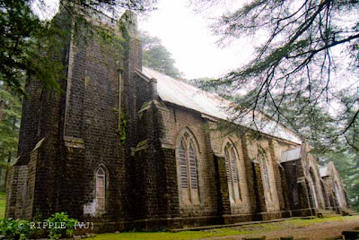 Posted by Ripple (VJ) : The Gothic stone building of the Church was constructed in 1852. The site also has a memorial of the British Viceroy Lord Elgin, and an old graveyard. The church building is also noted for its Belgian stained-glass windows donated by Lady Elgin.: Mcleoganj, Mcloedgaj, Dharmshala, Himachal Pradesh, Saint John Chruch, India, British times, ripple, Vijay Kumar Sharma, ripple4photography, Frozen Moments, photographs, Photography, ripple (VJ), VJ, Ripple (VJ) Photography, Capture Present for Future, Freeze Present for Future, ripple (VJ) Photographs , VJ Photographs, Ripple (VJ) Photography : Side view of St. John's Church @ Mcleodganj, Himachal Pradesh.