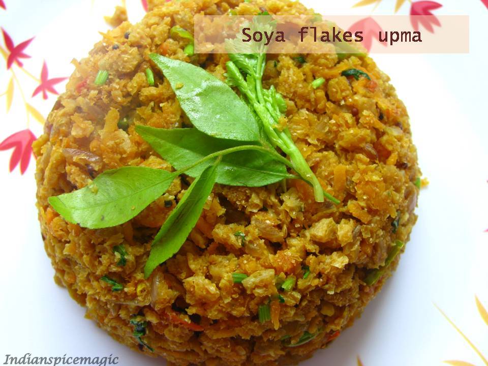 IndianSpiceMagic Soya Flakes Upma