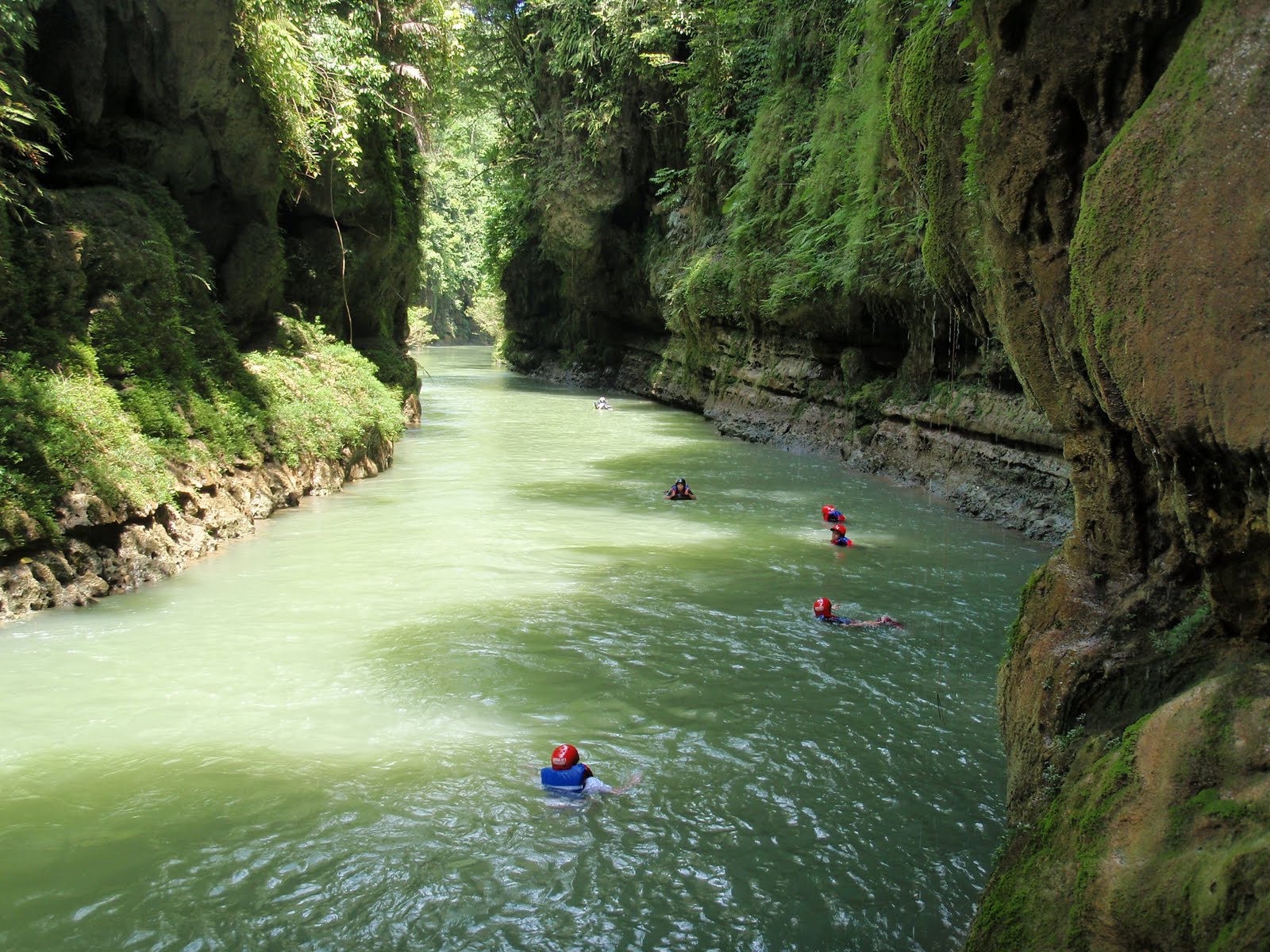 Indonesian Views Cukang Taneuh. Green Canyon charm Indonesia