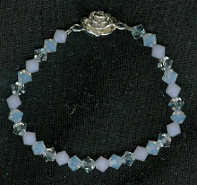 Swarovski Crystals with Sterling Silver rose clasp Baby Bracelet