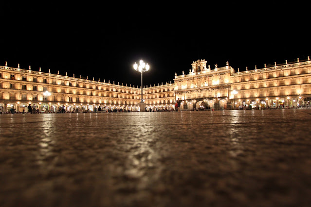 Plaza Mayor di notte-Salamanca