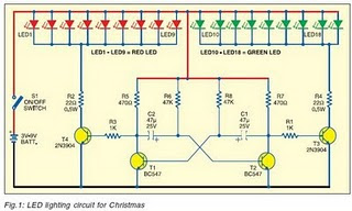 Electronic Circuits Diagram: LED Lighting flip flop circuit diagram