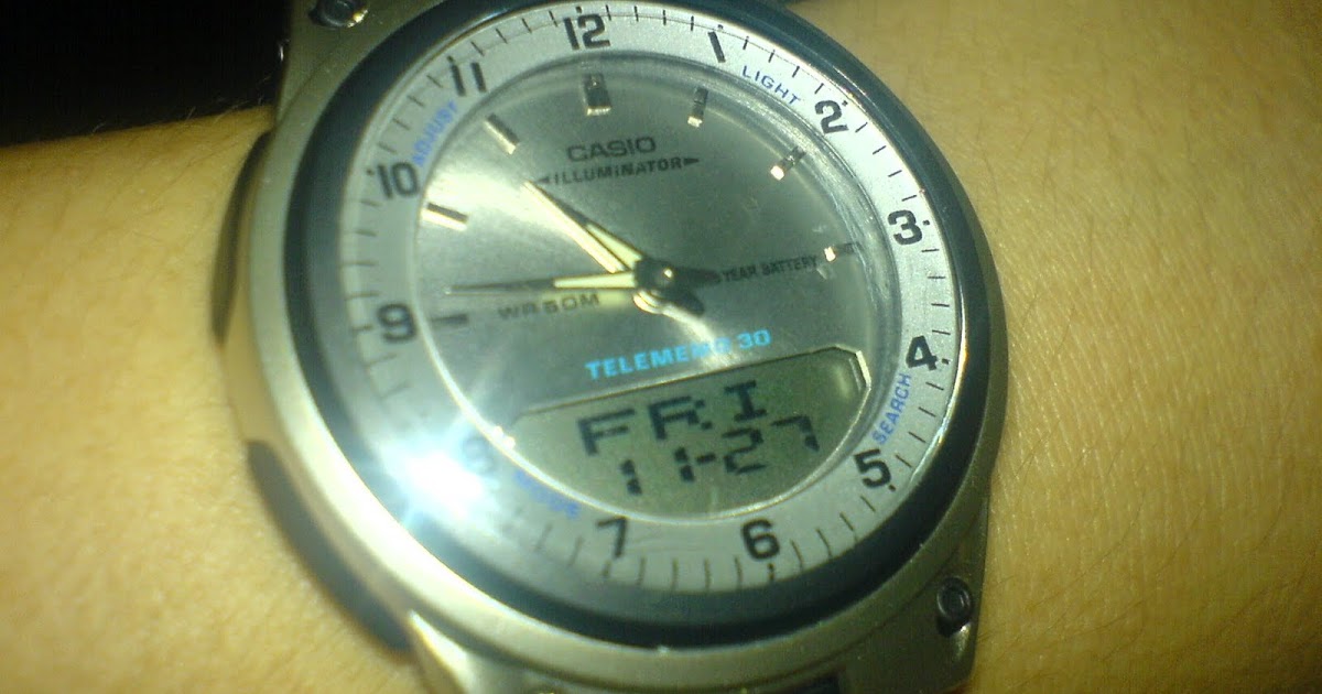 how to set analog time on casio telememo 30