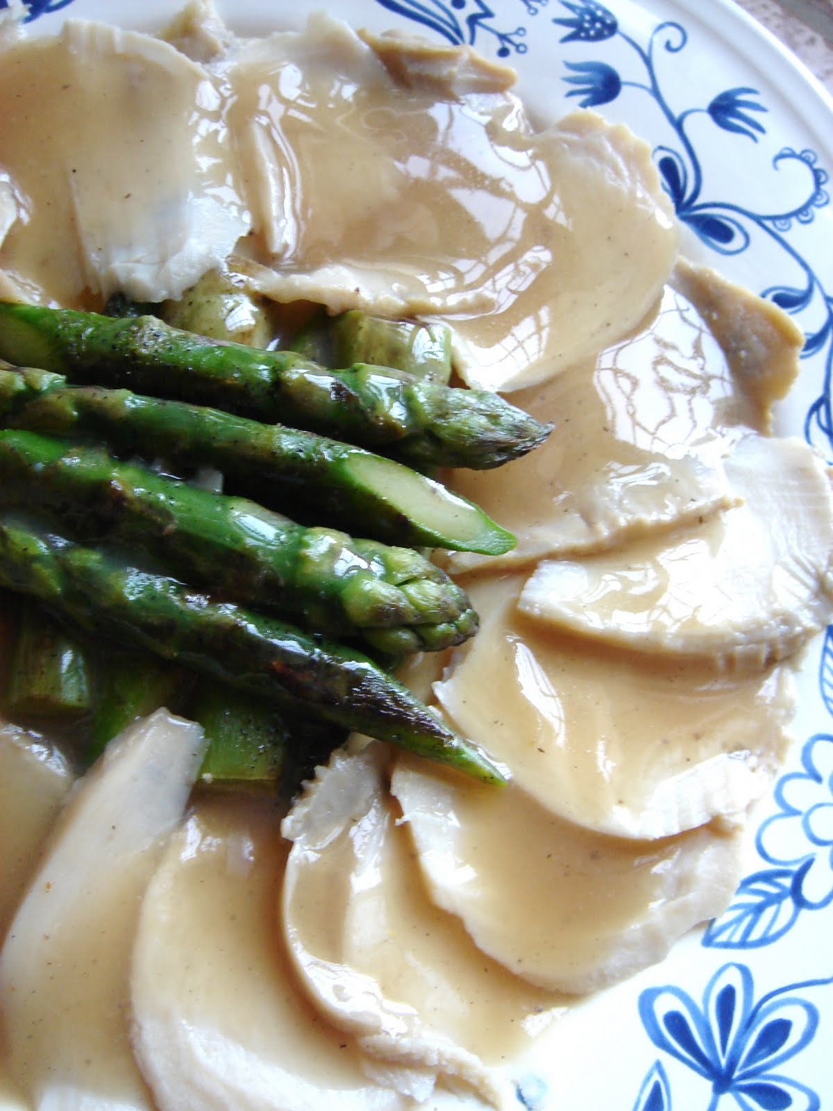 East meets West Abalone and Asparagus