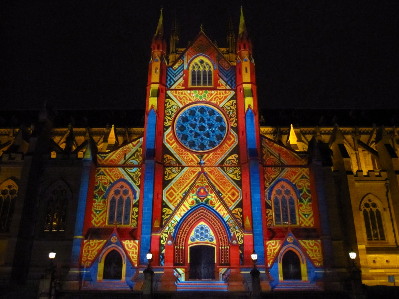 Sydney City and Suburbs St Mary's Cathedral, Christmas Night Lights