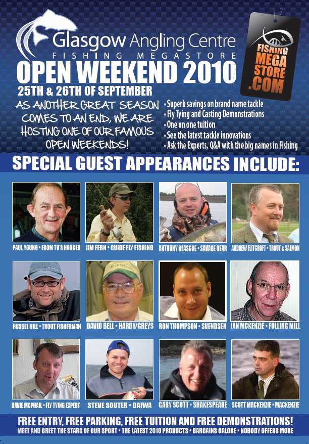 Glasgow Angling Centre Open Weekend 26th & 27th September