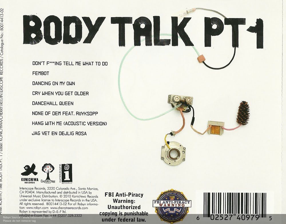 Encarte: Robyn - Body Talk Pt. 1 - Encartes Pop
