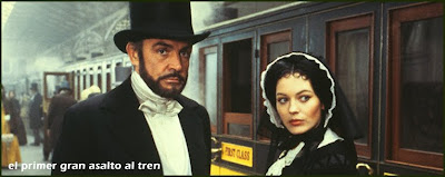 Sean Connery y Lesley Ann Down en 'El primer gran asalto al tren'