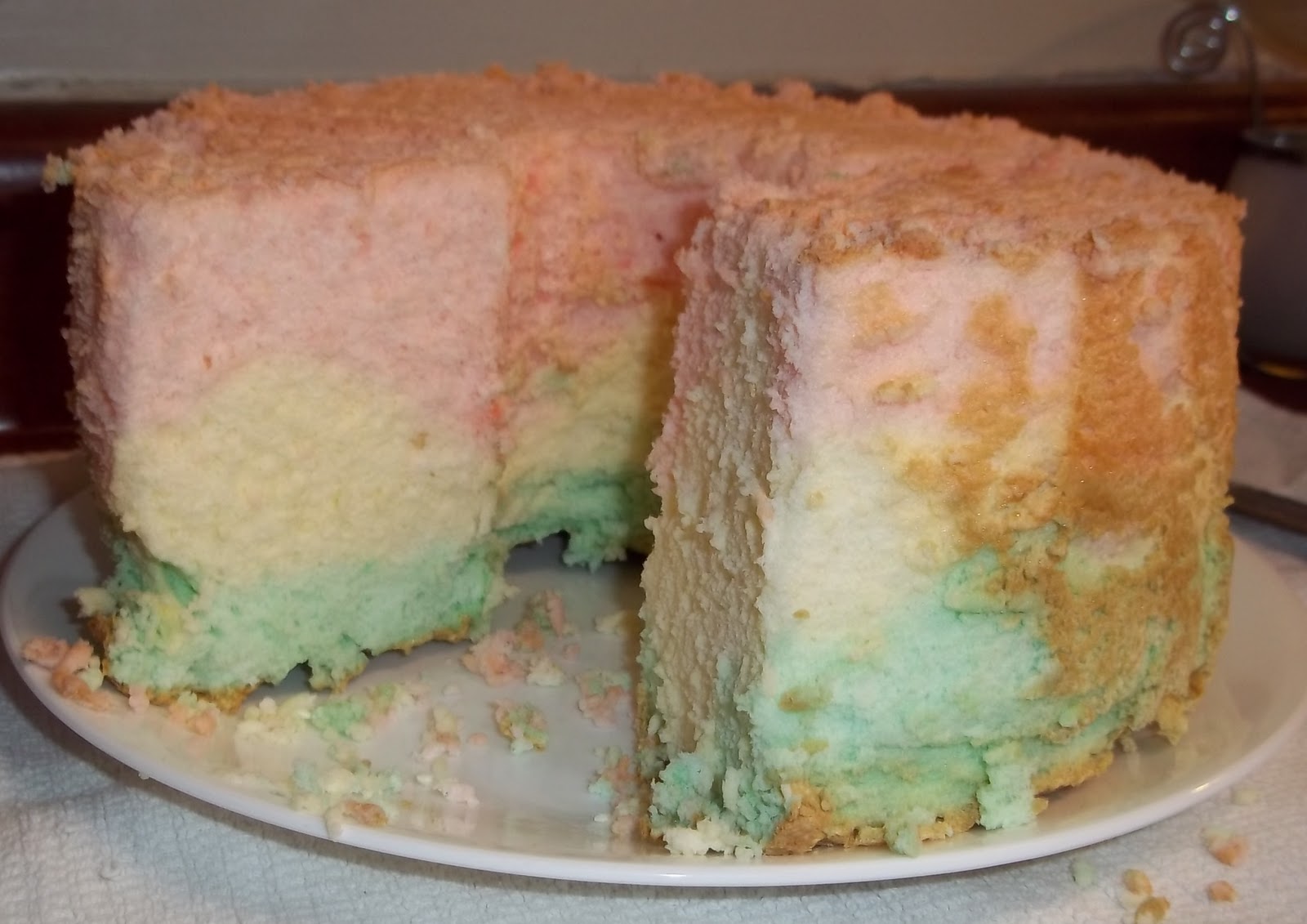 The Daily Smash Rainbow Angel food cake