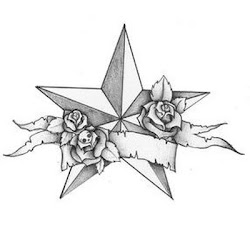 tattoo star nautical designs tattoos stars rose tribal drawing roses tatto banner gambar wings skull norcal sailor gold flower bintang