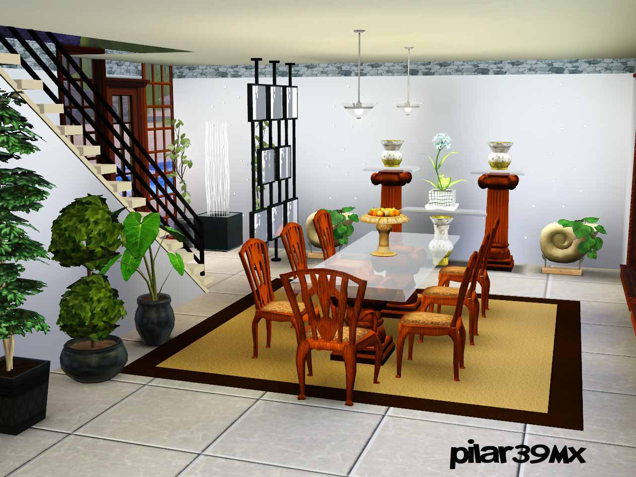 pilar39mx: Set de comedor columnas