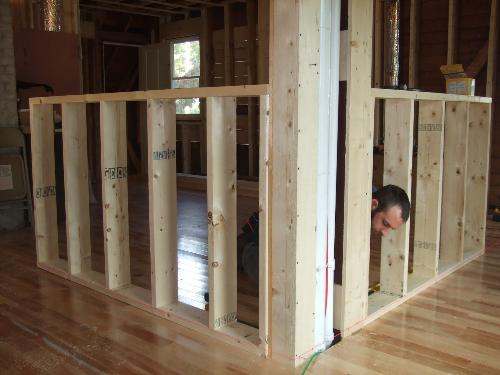 Renovation on County Way Kitchen Island and Woodstove