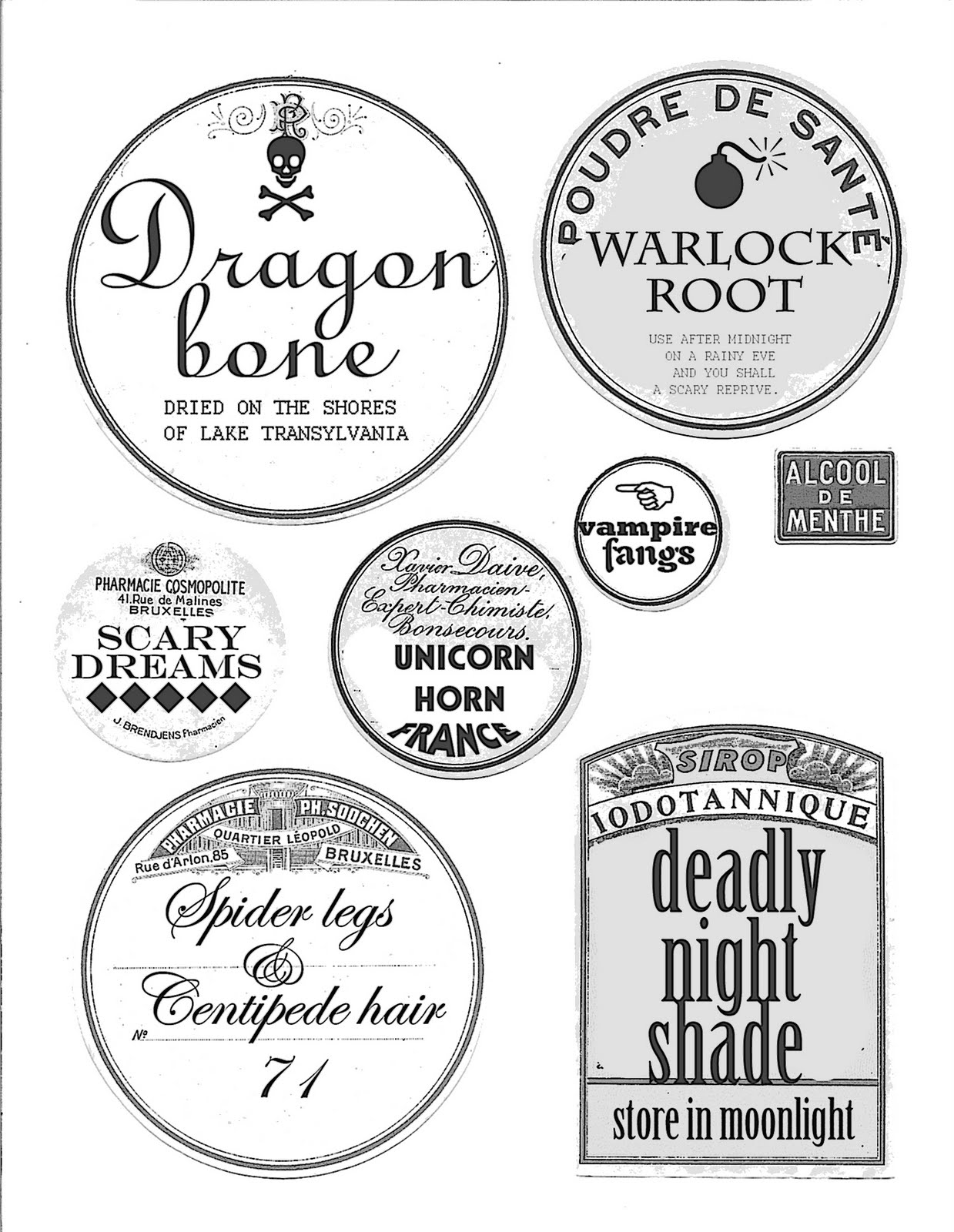 halloween clipart bottle labels - photo #30