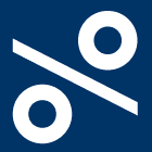 Logo: Prozentzeichen in Schieflage