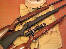 From the top, CZ 550 Safari Magnum, Weatherby Dangerous Game Rifle, Sako 75 Deluxe.