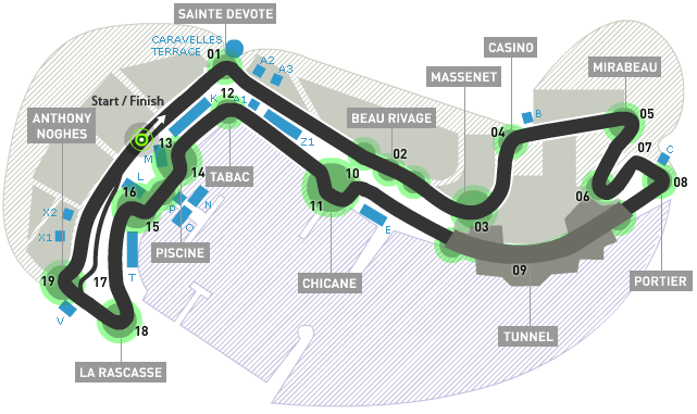 monaco grand prix circuit layout | Fischer Buzz