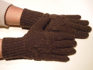 Nature's Brown Wool Gloves