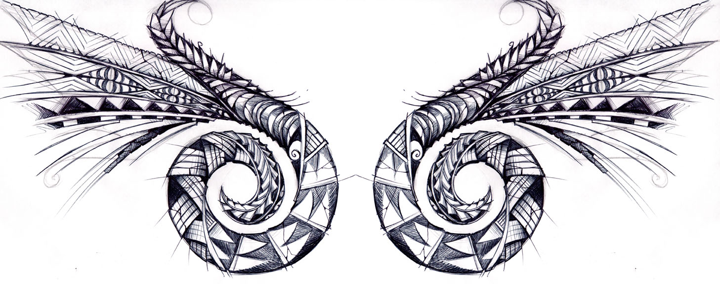 Эскиз тату спираль