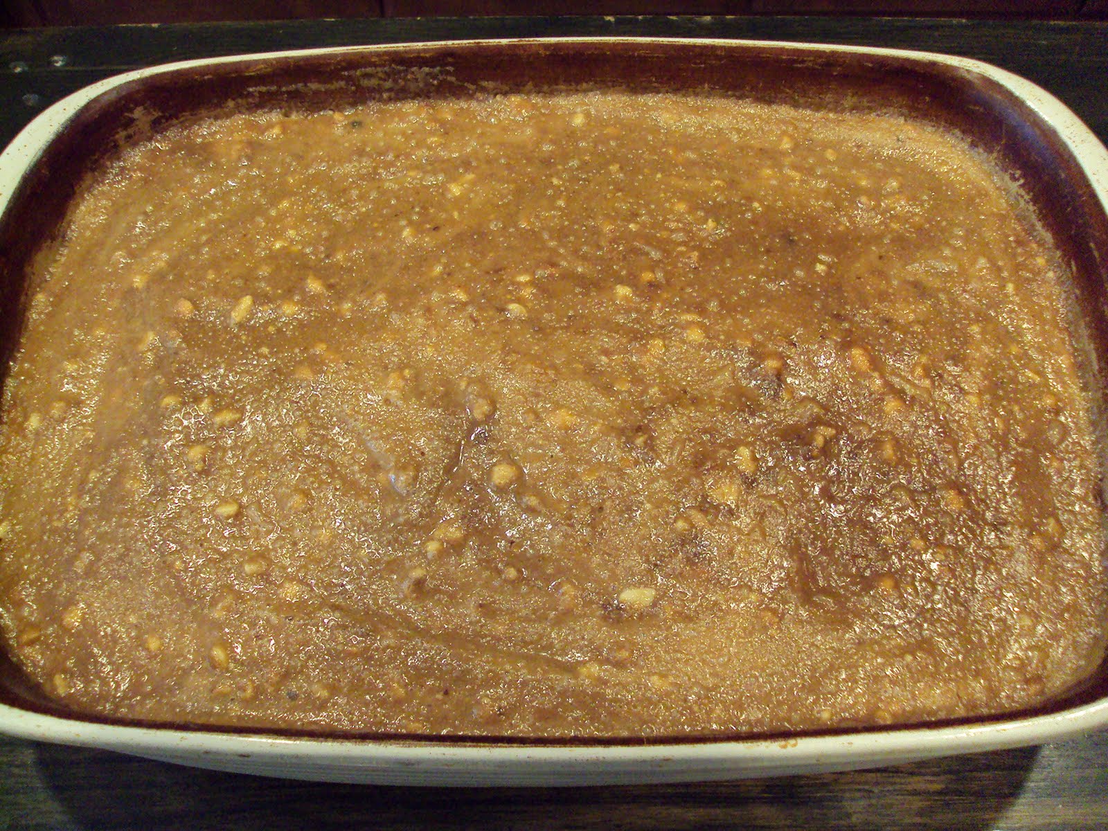 Peanut Butter Sheet Cake with Broiled Peanut Butter Icing