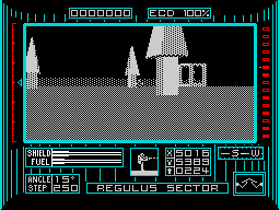 Viewing the impressive playing area of Darkside on the ZX Spectrum